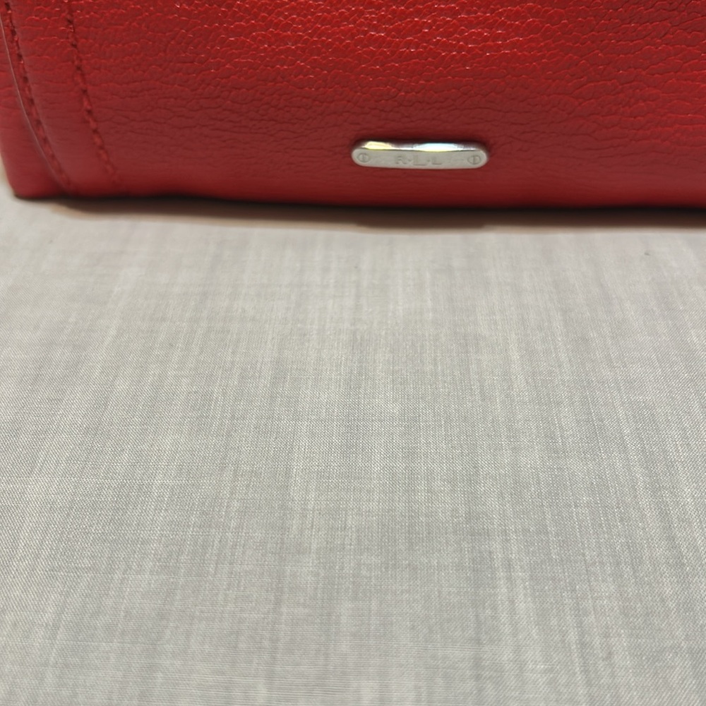 Lauren Ralph Lauren Gladstone Double Zip Crossbody Poppy Ore Sq - Picture 3 of 7